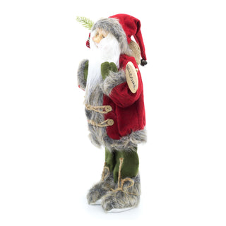 Traditional Nordic Father Christmas Figure | Standing Santa Claus Ornament | Santa Figurine Father Christmas Decorations Indoor 57cm
