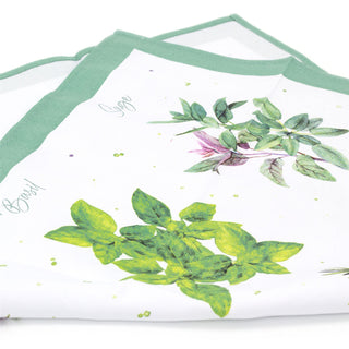 The Herb Garden - Kitchen Tea Towel | 100% Cotton Decorative Tea Towel - 70x50cm