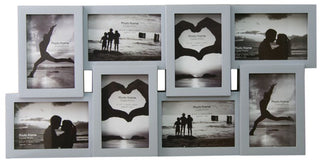 8 Multi Tonal Plastic Photo Frame ~ Light Grey