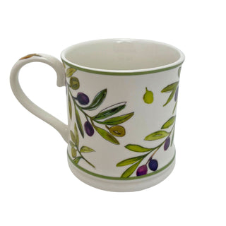 Olive Grove Mug, 330ml Fine China Botanical Olive Branch Tea Coffee Cup