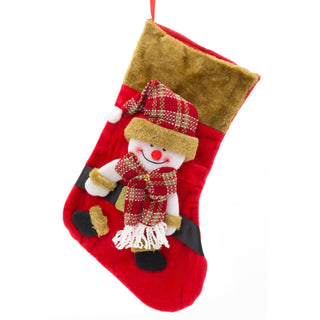 3D Plush Christmas Stocking Xmas Stockings | Festive Adult Christmas Stocking | Kids Christmas Stocking Fireplace Decorations