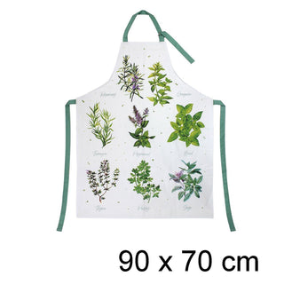 The Herb Garden - Kitchen Apron For Adults | 100% Cotton Adjustable Bib Apron