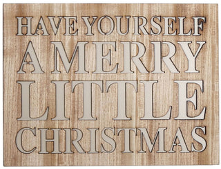 Cut Out Word Phrase Hanging Wooden Christmas Sign Plaque ~ Have Yourself