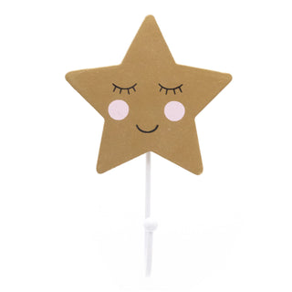 Childrens Decorative Wall Hook | Childs Bedroom Nursery Novelty Wall Hook - Star