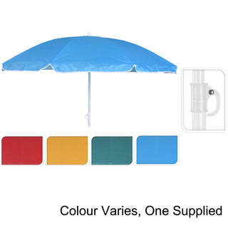 Beach Umbrella Sun Shade | Protective Sun Beach Parasol | Holiday Travel Beach Umbrella - Colour Varies One Supplied