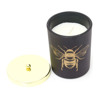 Honey Bee Scented Candle In Glass Pot | Fragranced Candle Holder Aroma Candle And Pot | Bee Candle Holder With Fragrance Candle Bee Decoration