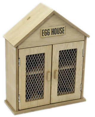 General Store Freestanding Wooden Rustic Natural Egg House Cabinet Storage Holder Box Rack