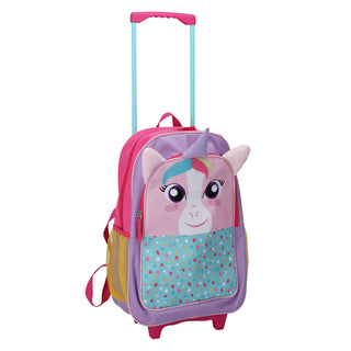 Childrens Unicorn Suitcase | Kids Travel Rucksack Cabin Bag Carry On Suitcase