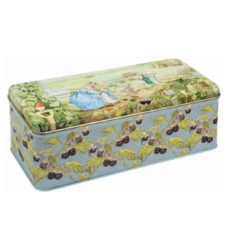 Beatrix Potter Peter Rabbit Storage Tin | Long Deep Storage Tin With Hinged Lid