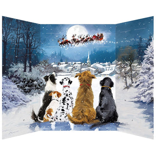 Watching for Santa 3D Christmas Advent Calendar, Freestanding Picture Design