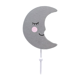 Childrens Decorative Wall Hook | Childs Bedroom Nursery Novelty Wall Hook - Moon