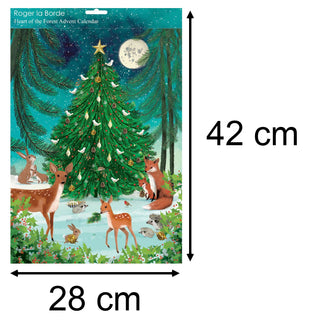 Christmas Advent Calendar Heart Of The Forest | Animal Advent Calendar Traditional Advent Calendar | Christmas Tree Picture Advent Calendar Paper Advent Calendar