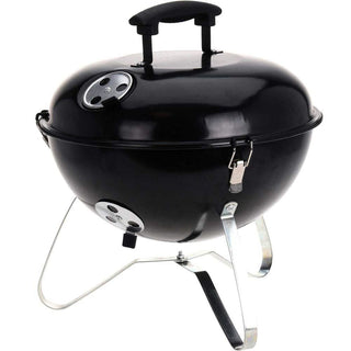 Portable BBQ Charcoal Barbecue Grill Camping BBQ | Outdoor Barbecue Grill Travel BBQ | Round BBQ Kettle Barbecue