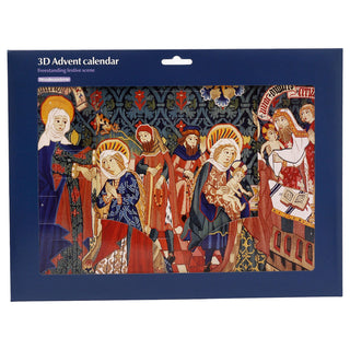 Traditional Nativity Tapestry 3D Christmas Advent Calendar, 24 Doors