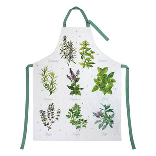 The Herb Garden - Kitchen Apron For Adults | 100% Cotton Adjustable Bib Apron