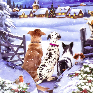 3D Christmas Advent Calendar Waiting For Santa | Dogs Picture Advent Calendar