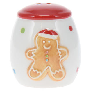 Christmas Gingerbread Salt & Pepper Shakers | White Ceramic Salt And Pepper Pots