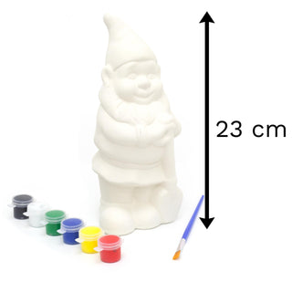 Creative Craft Paint Your Own Garden Gnome Set - Traditional Gnome With Spade