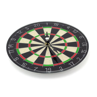 Novelty Round Glass Dartboard Clock | Dart Board Shaped Wall Clock Table Clock