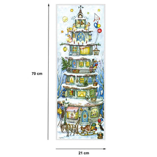 High Christmas Pyramid | Large Traditional Christmas Paper Advent Calendar