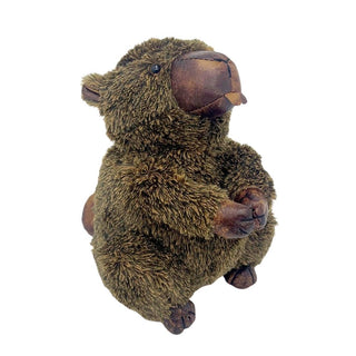 Bertie Beaver Door Stop, 29cm Weighted Faux Fur Animal Doorstop - 1.9kg
