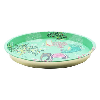 Sara Miller - India Elephant's Oasis Deep Well Tray Kitchen Serving Tray - 30cm