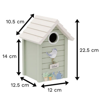 Potting Shed Wooden Bird Box House | Bird Nesting Box Bird Feeder | Hanging Bird Table For The Garden - Colour Varies One Supplied