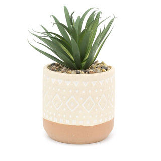Kasbah Artificial Succulent Potted Plant | Faux Plant And Ceramic Planter | Fake House Plant Home Decor - Design Varies One Supplied