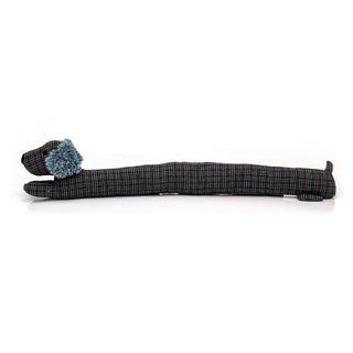 Herringbone Dachshund Draught Excluder | Fabric Sausage Dog Draft Excluder 88cm