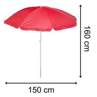 Beach Umbrella Sun Shade | Protective Sun Beach Parasol | Holiday Travel Beach Umbrella - Colour Varies One Supplied