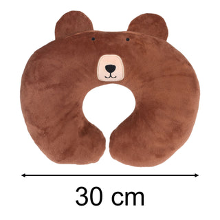 Childrens Neck Pillow Kids Travel Pillow Animal Plush Neck Support Pillow - Bear