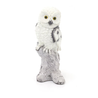 Snowy Owl Christmas Ornament | 21cm Resin Winter Bird Christmas Decoration | White Snow Owl Statue Figurine - Design Varies One Supplied