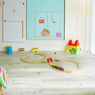 20 Piece Kids Wooden Train Set | My First Train Set Toy for Toddlers 102x42cm