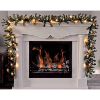 270cm Christmas LED Garland Artificial Wreath Garland | Festive Light Up Garland Warm White 30 LED Lights | Xmas Fairy Light Garland Festoon