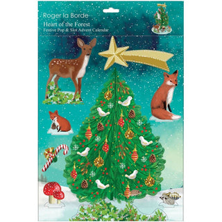 3D Christmas Advent Calendar Heart Of The Forest Pop & Slot Advent Calendar | Pop Up Advent Calendar Freestanding Advent Calendar | Christmas Tree Advent Calendar