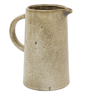 Reactive Glaze Jug, 17cm Decorative Brown Vase for Dried Artificial flowers