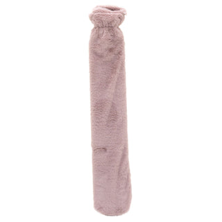72cm Deluxe Faux Fur Long Hot Water Bottle | Hot Water Bottle With Cover | Natural Rubber Hot Water Bottles - Colour Varies One Supplied