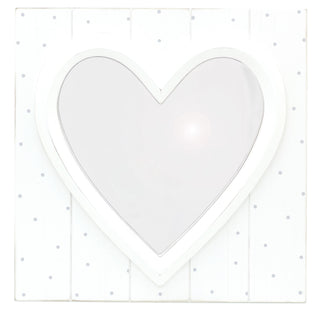Shabby Chic 3D Heart Wall Mirror | White Heart Mirror Wooden Wall Mirror | Heart Shaped Mirror Decorative Wall Mirror