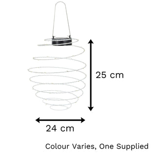 LED Beehive Solar Powered Garden Lantern | 40 Warm White LED Outdoor Lamp Spiral Solar Lights - Colour Varies One Supplied