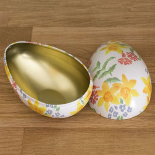 Emma Bridgewater - Wild Daffodil Egg-Shaped Tin | Large Tin Egg - Easter Gifts