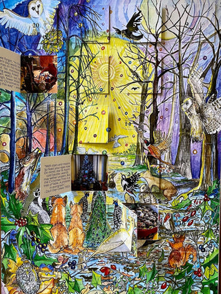 Yuletide Star Folklore Christmas Advent Calendar, A4 Illustrated Yule Countdown