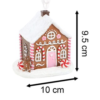 Pink Gingerbread House Incense Burner | Christmas Ornament with Cinnamon Cones