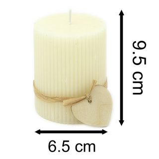 Scented Church Pillar Candle | Pomegranate Spruce Heart & Cream Pillar Candle