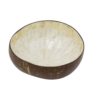 Coconut Shell Decorative Bowl, 13.5cm Boho Trinket Jewellery Ring Dish Catchall