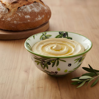 Small Olive Grove Fine China Serving Bowl, 12x6cm Ceramic Snack & Dip Bowl
