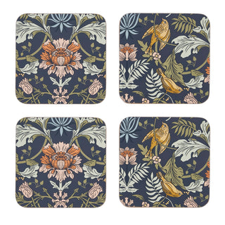 Ulster Weavers Set Of 4 Finch & Flower Coasters | 4 Piece Coaster Set - 10.5cm