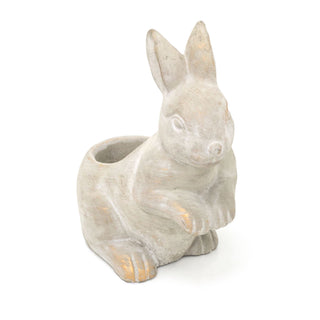 Forest Animal Stone Planter | Garden Plant Pot Animal Ornament Statue - Rabbit