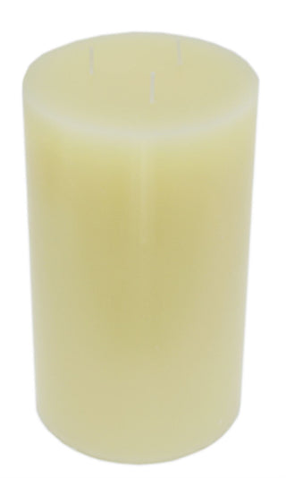 Elegant Handcrafted 3 Wick Cream Pillar Candle ~ Extra Large Ivory Wax Church Candle 23cm