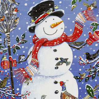 Snowman with Birds Traditional Picture Christmas Advent Calendar, 24 Doors