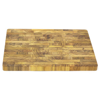 Teak End Grain Chopping Board | Endgrain Butcher Block Rectangular Cutting Board 42x30cm